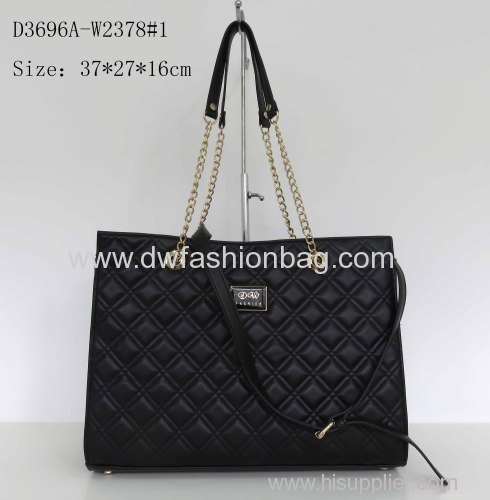 Fashion zipper handbag/ Black PU chain bag /Classic handbag