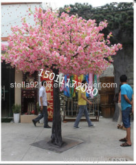 Plastic artificial cherry blossom trees silk-cloth flowers for wedding deocration