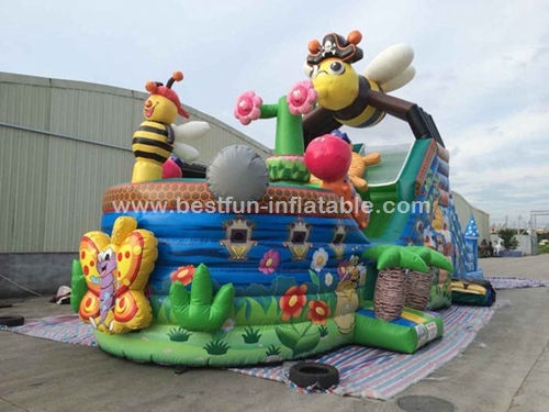 Cartoon Themed Playground Ball Pit Inflatable Pirate Ship