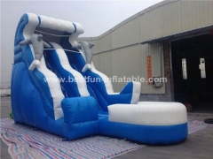 Inflatable dolphin water slide with pool for backyard