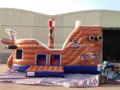 Pirate ship theme inflatable slide for children