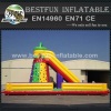 Rock climbing wall and slide inflatable sports games
