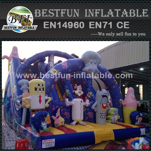 Sponge Bob Inflatable Slide Gaint Inflatable Bouncy Slide Inflatable Kids Air Jumper
