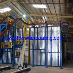 Mono cyclone powder coating chamber