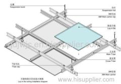 Aluminum ceiling metal ceiling lay in ceiling system