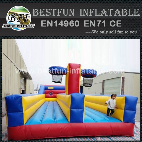 Inflatable bungee run for interaction games