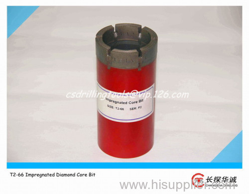 T2-66 Impregnated diamond core bit