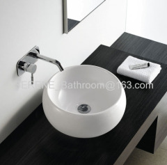 Hot sell sanitary ware bathroom ceramic round slim edge washbasin