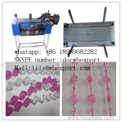 plastic jewelry curtain beads ball chain mould and beads threading machine