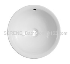 Bathroom Ceramic White Round Counter Top Art Basin