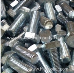 Carbon Steel Hex Head Bolts DIN933 with Zinc Plated