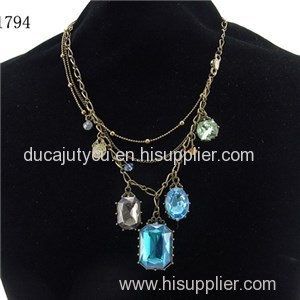 Magazine Advertising Rhinestone Necklace