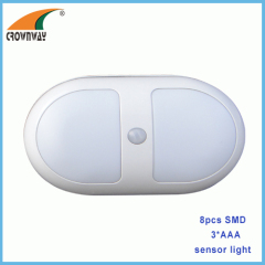 SMD sensor light 80Lumen motion cordless lamp 80Lumen cabinet lamp 3*AA battery infrared motion sticker light