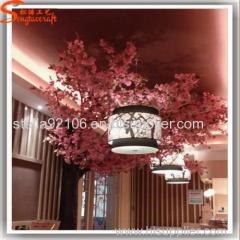 Plastic artificial cherry blossom tree silk-cloth flowers wedding trees