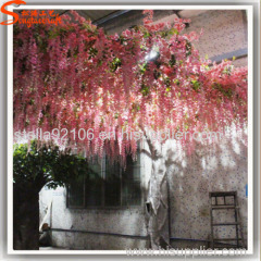 Plastic artificial cherry blossom tree silk-cloth flowers wedding trees