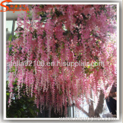 Plastic artificial cherry blossom tree silk-cloth flowers wedding trees