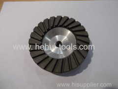 metal bond diamonf cup wheel-turbo style(aluminium back)