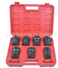 1/2" Drive 7pcs Wheel Bearing Locknut Socket Set