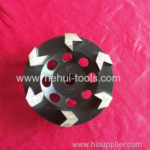 silver welded diamond cup wheel- arrow style