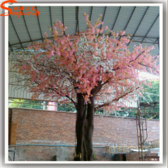 Orange color of plastic cherry blossom trees wedding trees