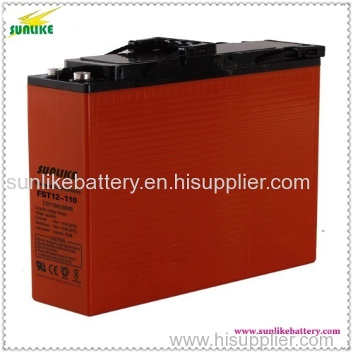 Deep Cycle 12V100ah Rechargeable Front Terminal Battery for Computer Power-Supply