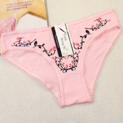 Sex slim girl panties for style new design fancy embroidered ladies brief mature women panties
