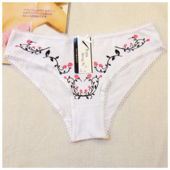Sex slim girl panties for style new design fancy embroidered ladies brief mature women panties