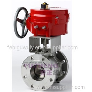 2PC Flange Electric Ball Valve With V Type Ball