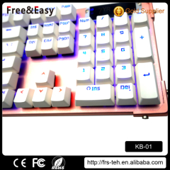 Led backlight USB wired 104 mechanical keyboard