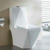 Bathroom Ceramic Diamond Style One Piece Siphon Toilet S-trap 300mm Roughing-in