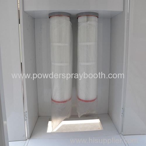 powder painting booth with two doors