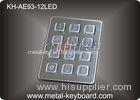 Self - service Kiosk Digital Metal keypad Vandal Proof 12 Keys 3x4
