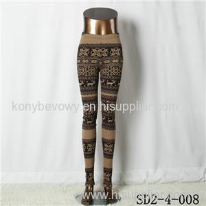 SD2-4-008 Fashion Knit Boho Animal Print Leggings