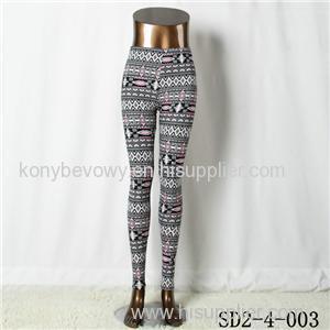 SD2-4-003 Fashion Knit Boho Rhombus Elastane Leggings