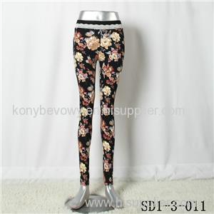 SD1-3-011 Women Fashion Sexy Woven Printing High-waist Comfortable Leggings