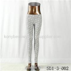 SD1-3-002 Women Fashion Sexy Woven Printing High-waist Slimming Leggings