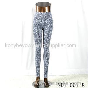 SD1-001-8 Black And White Woven Jacquard All-match Leggings