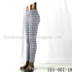 SD1-001-19 Royalblue Jacquard Woven Slim Leggings