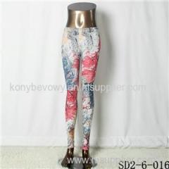 SD2-6-016 Popular Knit Fashion Flower Sexy Leggings