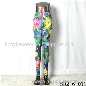 SD2-6-011 Fashion Knit Low-waist Sea Print Leggings