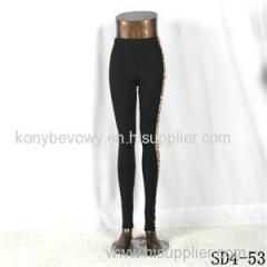 SD4-53 Fashion Leopard Print Side-match High-waist Running Sport Pants