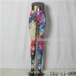 SD2-11-008 Latest Fashion Fashion Knit Starry-sky Print Slim Leggings