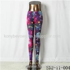 SD2-11-004 Latest Fashion Fashion Knit Starry-sky Print Slim Leggings