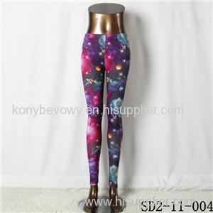 SD2-11-004 Latest Fashion Fashion Knit Starry-sky Print Slim Leggings