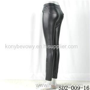 SD2-9-016 High-elastic Slim Fashion Light Yogon Double Pockets Sexy PU Leggings