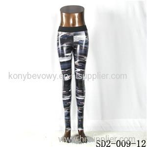 SD2-9-012 High-elastic Slim Fashion Light Yogon Sexy Camouflage PU Leggings