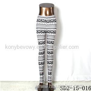 SD2-15-016 New Style Popular Knit Black And White Slim Leggings