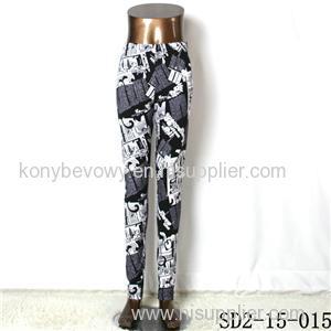 SD2-15-015 New Style Popular Knit Black And White Slim Leggings