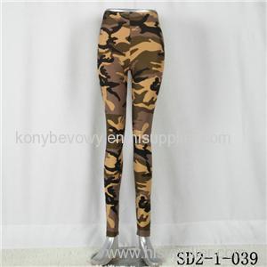 SD2-1-039 Fashion Knit Camouflage Elastic Slim Leggings