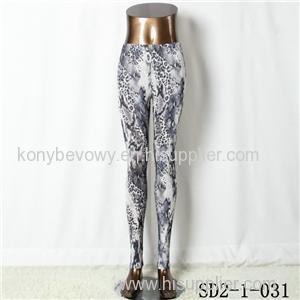 SD2-1-03 1fashion Knit Sexy Slim Elastic Leopard Print Leggings